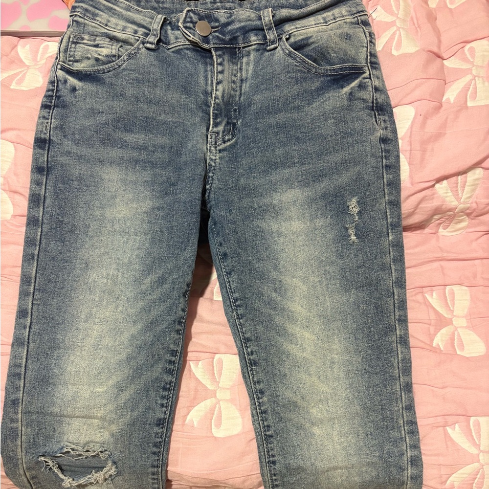 Distressed Blue Women's Jeans